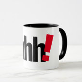 Shhh! Letter Print Mug - Minimalist Coffee Cup! マグカップ (正面右)