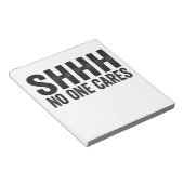 Shhh No one 気に皮肉なおもしろい引用文ギフト ノートパッド (アングル)