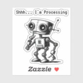 Shhh Robot - Shhh...処理中 シール (シート)