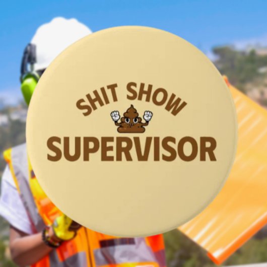 Shhh Show Supervisorボタおもしろいン 缶バッジ