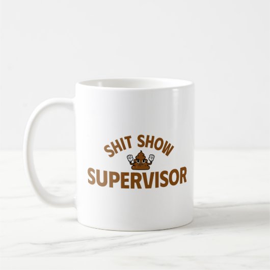 Shhh Show Supervisor Funny Mug コーヒーマグカップ (左)