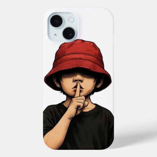 Shhh Silence Please Iphone case|ミニマルストリートアート Case-Mate iPhoneケース (裏面)