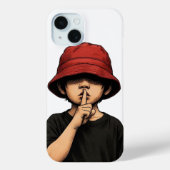 Shhh Silence Please Iphone case|Minimal Street Art Case-Mate iPhoneケース (裏面)