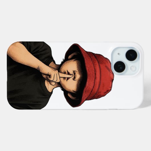 Shhh Silence Please Iphone case|Minimal Street Art Case-Mate iPhoneケース (裏面 (横))