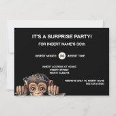 Shhh Surprise Party Invite | Owl & Monkey 招待状 (裏面)