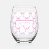 “Shhh…Teacher Unwinding” Custom Teacher Coquette ステムなしワイングラス (裏面)
