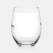 “Shhh…Teacher Unwinding” Personalized Teacher ステムなしワイングラス (左)