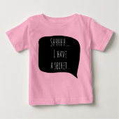 shhhh I have a secret, big sister customizable ベビーTシャツ (正面)