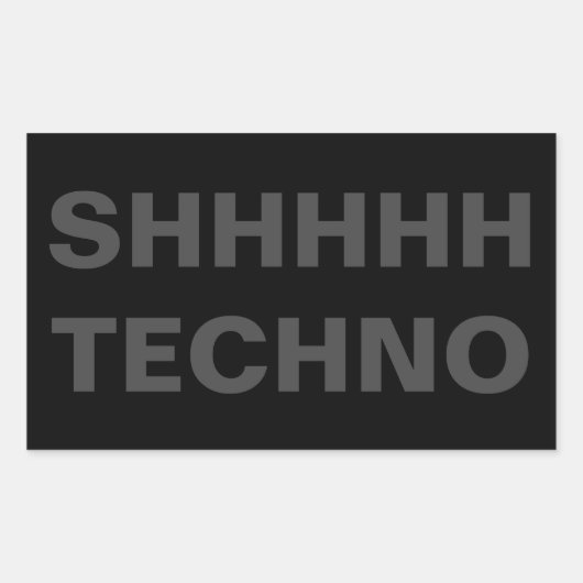 SHHHHH TECHNO シール グレー×ブラック (正面)