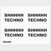 SHHHHH TECHNO Sticker 長方形シール (シート)