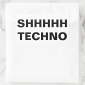 SHHHHH TECHNO Sticker 長方形シール (バッグ)
