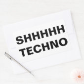 SHHHHH TECHNO Sticker 長方形シール (封筒)