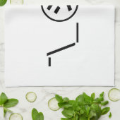 Shi Kana Shrug Emoticonの二㋛つー/ Kaomoji日本の キッチンタオル (折り畳み)