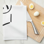 Shi Kana Shrug Emoticonの二㋛つー/ Kaomoji日本の キッチンタオル (四つ折り)