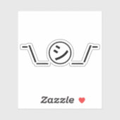 Shi Kana Shrug Emoticonの二㋛つー/ Kaomoji日本の シール (シート)