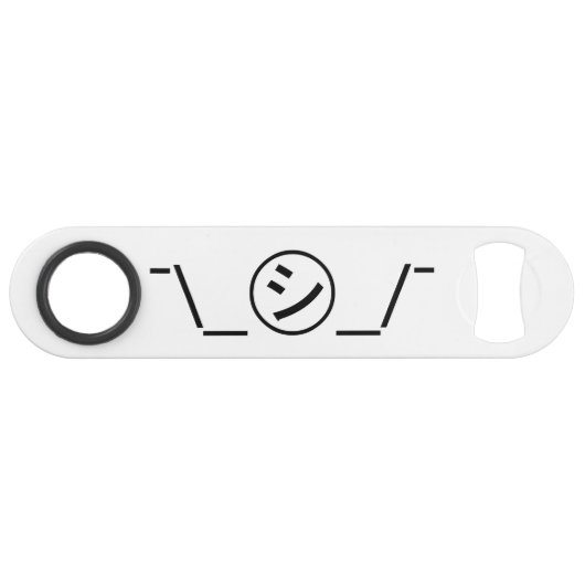Shi Kana Shrug Emoticonの二㋛つー/ Kaomoji日本の スピード栓抜き (正面(横))