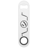 Shi Kana Shrug Emoticonの二㋛つー/ Kaomoji日本の スピード栓抜き (裏面)