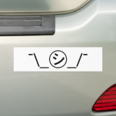 Shi Kana Shrug Emoticonの二㋛つー/ Kaomoji日本の バンパーステッカー (車上)