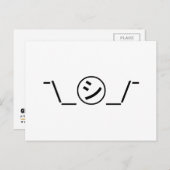 Shi Kana Shrug Emoticonの二㋛つー/ Kaomoji日本の ポストカード (正面/裏面)