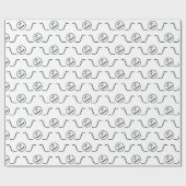 Shi Kana Shrug Emoticonの二㋛つー/ Kaomoji日本の ラッピングペーパー (フラット)