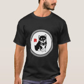 Shiba日本ので中国のな犬年の2018年の絞り染めのティー Tシャツ (正面)