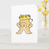 Shiba王の挨拶状 カード (黄色い花)