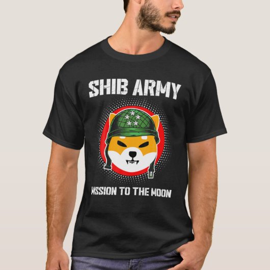 Shiba Army Shiba Inuコイン 暗号トークン 暗号通貨 Tシャツ (正面)