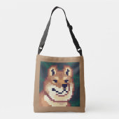 Shiba bag pixel art クロスボディバッグ (裏面)