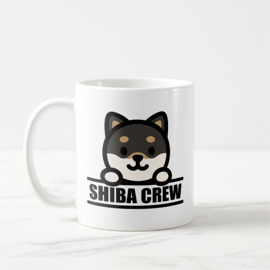 SHIBA CREW - チーム柴犬デザイン コーヒーマグカップ (左)