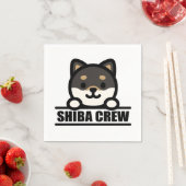 SHIBA CREW – チーム柴犬デザイン スタンダードカクテルナプキン (インサイチュ)