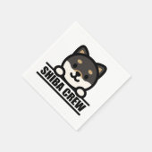 SHIBA CREW – チーム柴犬デザイン スタンダードカクテルナプキン (角)