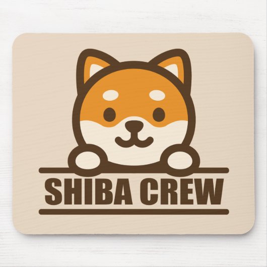 SHIBA CREW - チーム柴犬デザイン マウスパッド (正面)