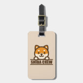 SHIBA CREW - チーム柴犬デザイン ラゲッジタグ (正面縦)