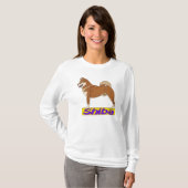 Shiba Inu-の赤 Tシャツ (正面フル)