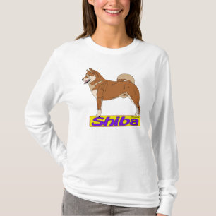Shiba Inu-の赤 Tシャツ