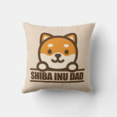 SHIBA INU パパ - 誇り高き柴犬パパデザイン クッション (裏面)