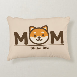SHIBA INU ママ - 愛情あふれる柴犬ママデザイン アクセントクッション