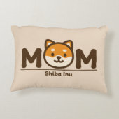 SHIBA INU ママ - 愛情あふれる柴犬ママデザイン アクセントクッション (裏面)