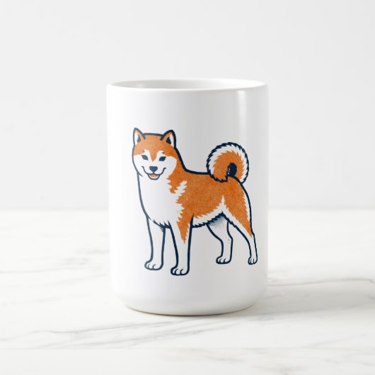 Shiba Inu ー Standing コーヒーマグカップ (中央)