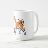 Shiba Inu ー Standing コーヒーマグカップ (正面右)