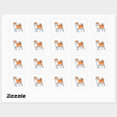 Shiba Inu ー Standing スクエアシール (シート)