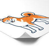 Shiba Inu ー Standing ポスター (角)