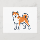 Shiba Inu ー Standing ポストカード (正面)