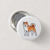 Shiba Inu ー Standing 缶バッジ (正面&裏面)