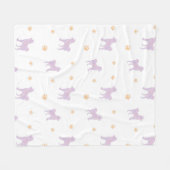 Shiba Inu Blanket – Minimal Lavender Gift  フリースブランケット (正面(横))