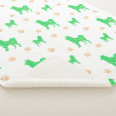 Shiba Inu Blanket – Minimal Pastel Green Gift  シェルパブランケット (3/4)