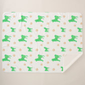 Shiba Inu Blanket – Minimal Pastel Green Gift  シェルパブランケット (正面(横))