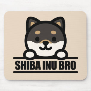 SHIBA INU BRO - かっこいい柴犬の兄貴デザイン マウスパッド