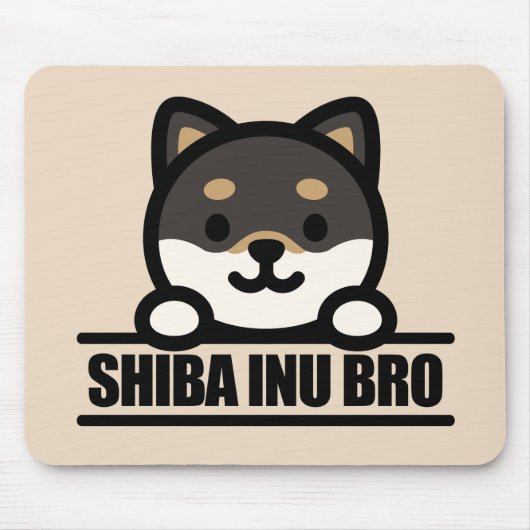 SHIBA INU BRO - かっこいい柴犬の兄貴デザイン マウスパッド (正面)