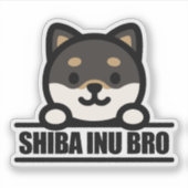 SHIBA INU BRO  - Cool Shiba Inu Brother Design シール (正面)